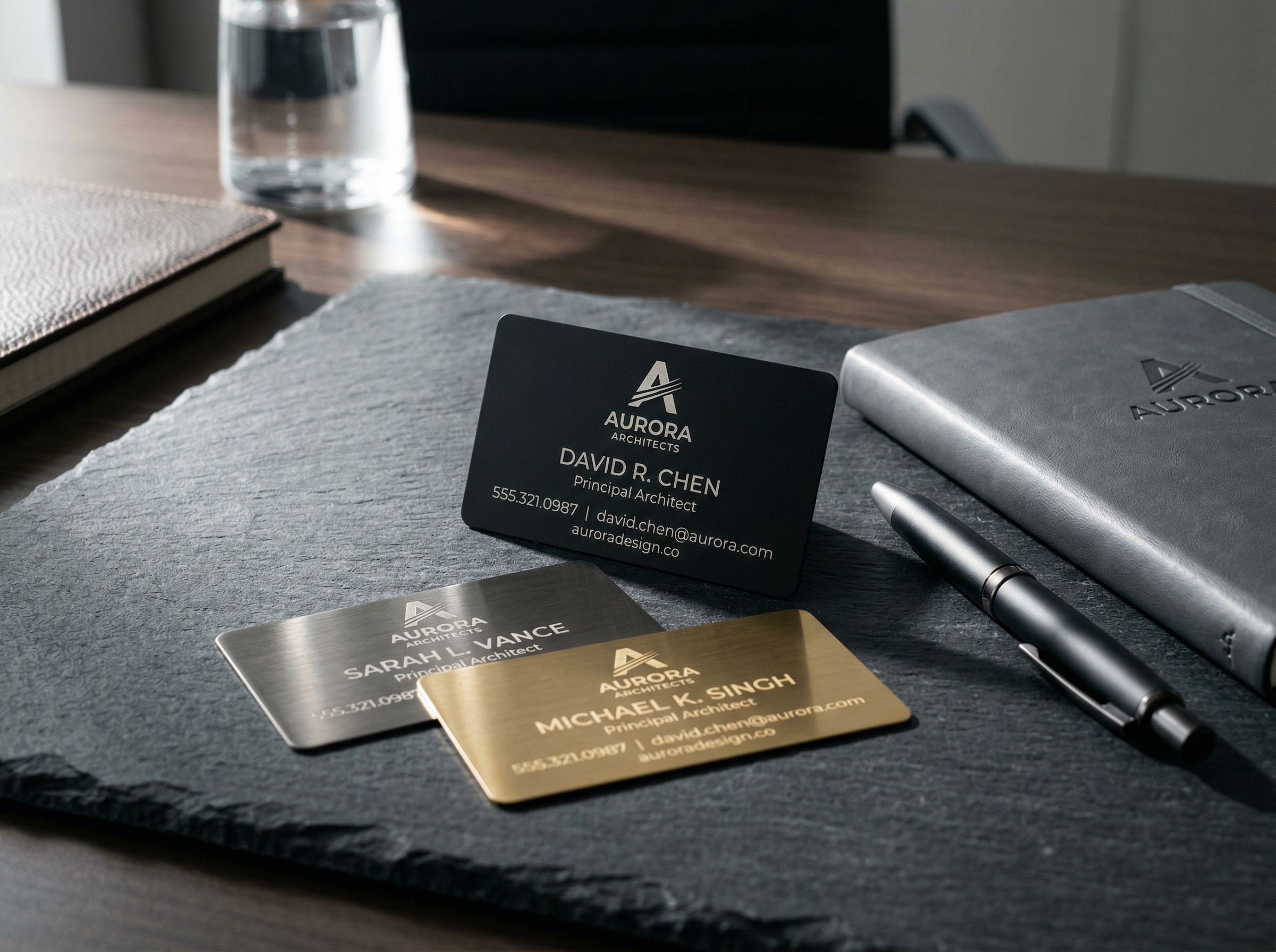 Engraved Metal Business Cards